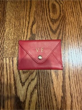 Red Monogram VF Envelope Card Wallet by Royce